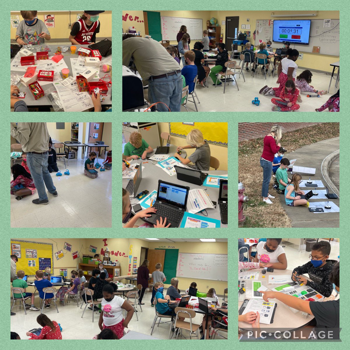 copp1's tweet image. Fourth graders ❤️ing our #codingday @WonderWorkshop @makeymakey @iRobot @Sphero @SpheroEdu @birdbraintech @wcpssdll @LacyESLions