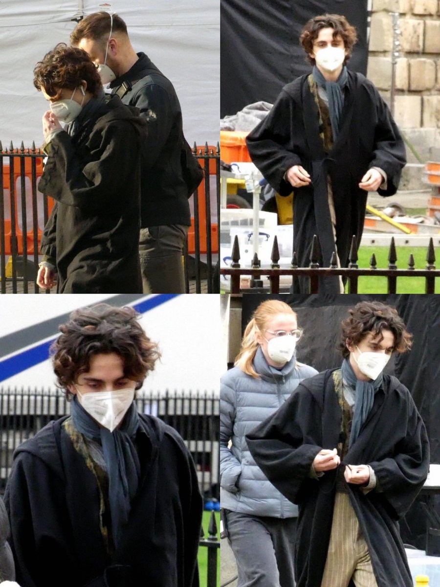 timothée chalamet on set of wonka in oxford today