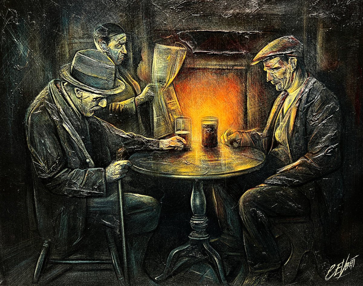 gallerycheshire's tweet image. Craig Everett - Warm Yer Cockles.

#craigeverett #rourkevandal #portraitpainting #figurativeart #britishart #modernbritishart #manchester #yorkshireart #artcollector #altrincham #alderleyedge #englishpub #flatcap #cheshireartgallery @GrimArtGroup