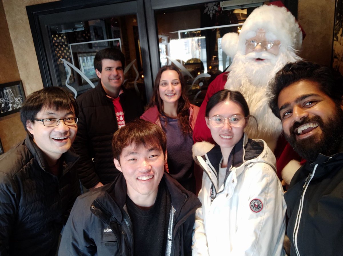 wirthlab's tweet image. Holiday season in @wirthlab. Journal club followed by a lovely lunch with a wonderful group of which I am very thankful to be part. Next week is Secret Santa. Also, we found tequila in the rafters of our office, which must be a good sign for 2022! #ColloidsRCool