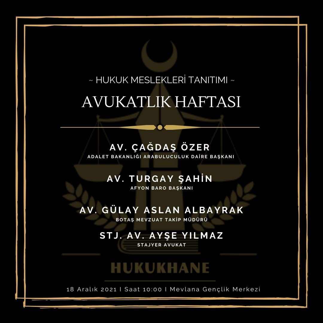 “Avukatlık Haftası” programımızla yarın karşınızdayız 👇🏻