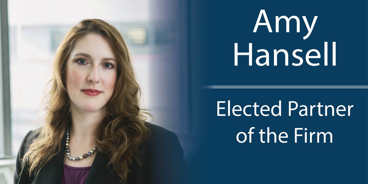 WGHRLaw's tweet photo. Please join us in congratulating Amy Hansell as our newest Partner! Amy focuses her practice on business and commercial litigation, premises and product liability, and general tort defense. Congratulations, Amy! https://t.co/B8bj026eX4