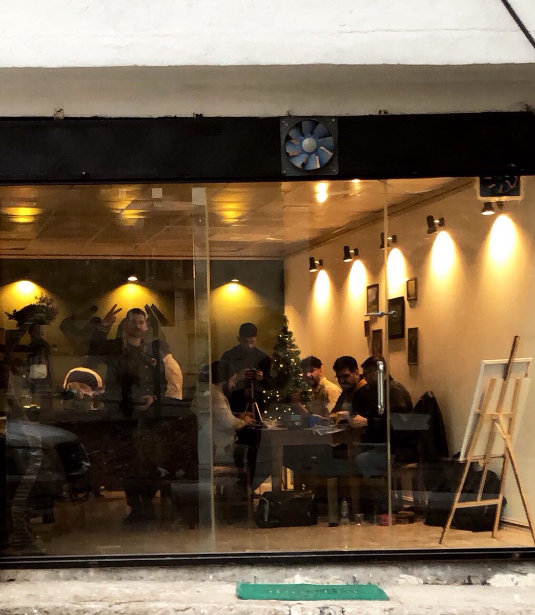 nickbaban's tweet photo. So I opened a small cafe where ppl can look at art, read books, play board games, drink coffee, and eat  cookies! https://t.co/HYflLkEfid