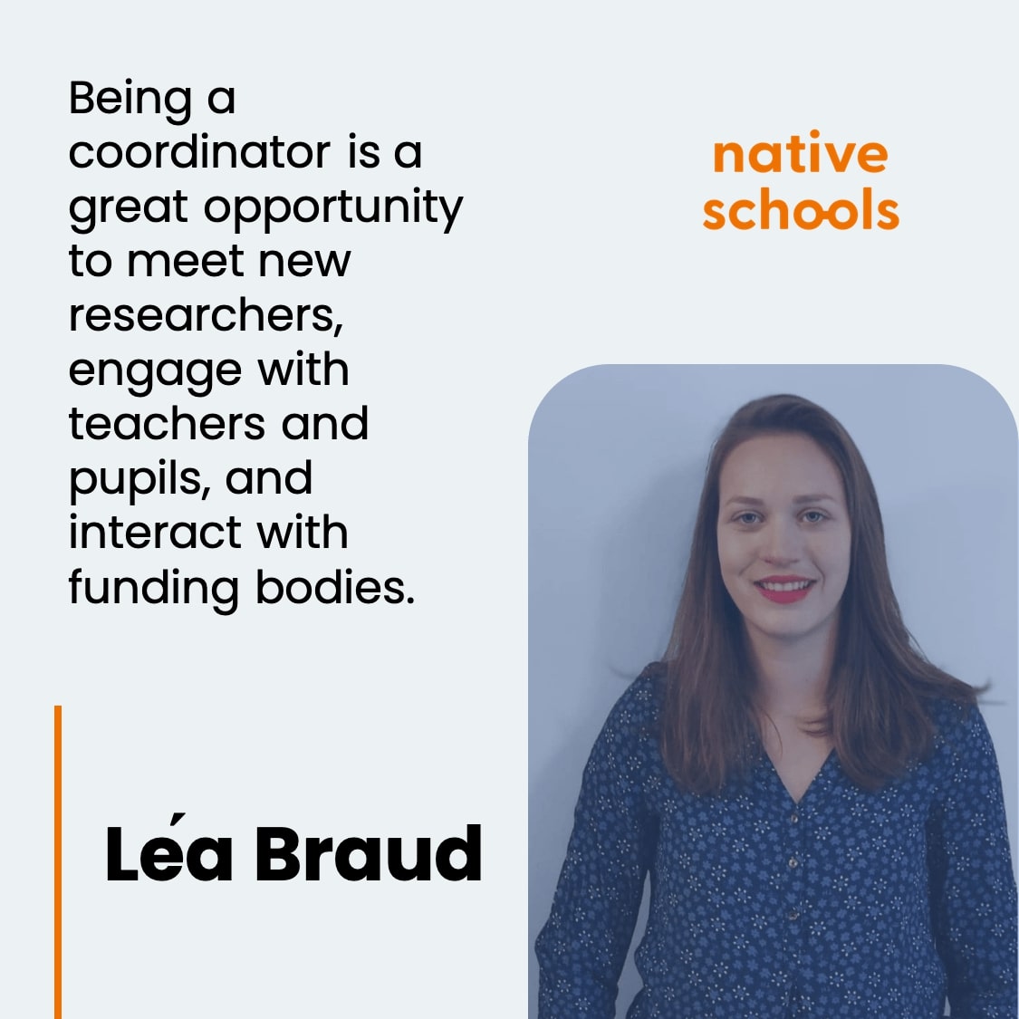 NativeScientis1's tweet photo. @NativeScientis1 is delighted to continue having @lea_braud as a #NativeCoordinator for #FrenchinDublin (#Ireland).
Are you a #French-speaking researcher in #Dublin ready to inspire the scientists of the future? If yes, sign up here: https://t.co/InOhLNKYfA https://t.co/FZPPvqtGxh