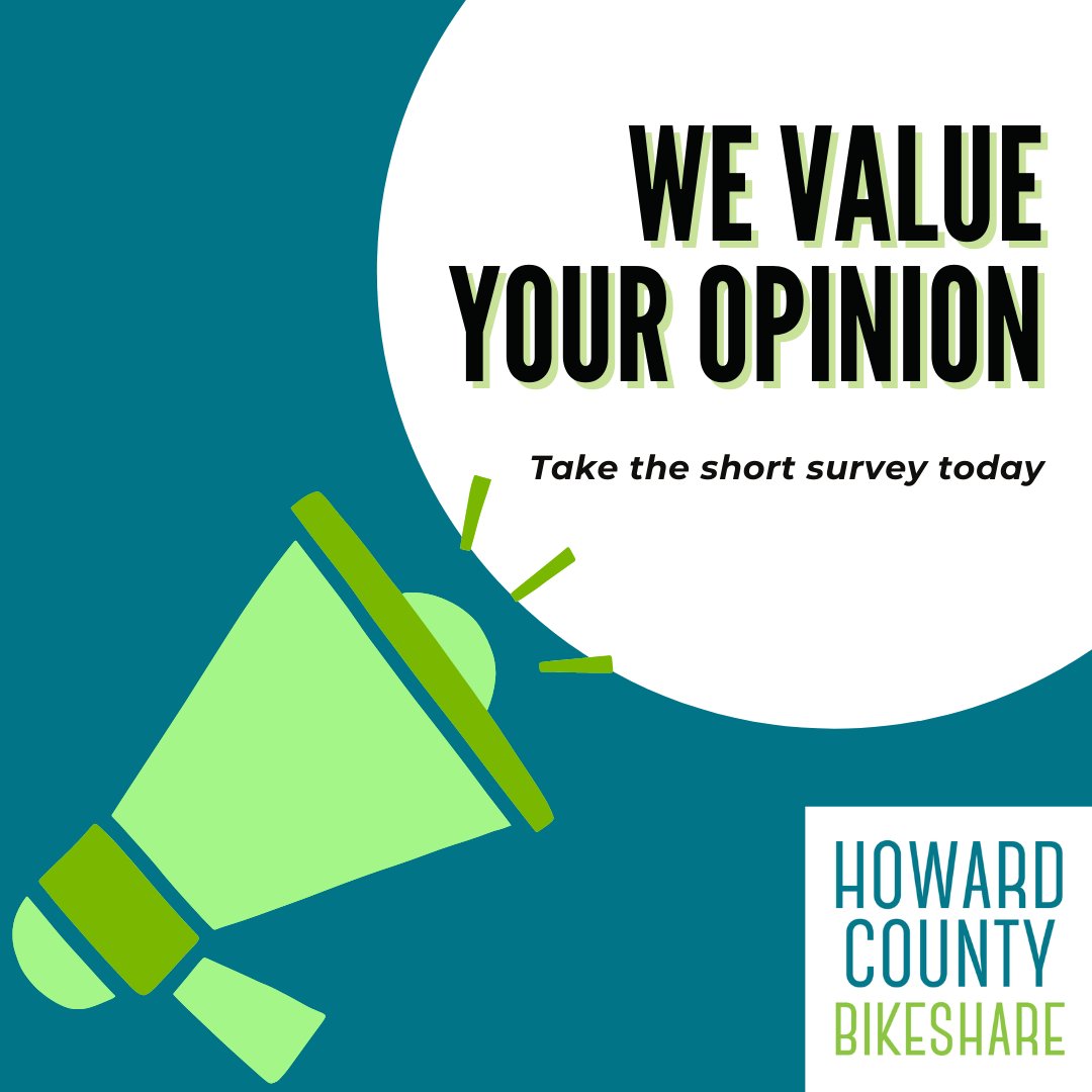 To help us along our way, take this short survey and share your experience with us. The survey will be closing soon. surveymonkey.com/r/hoco-bikesha… <a href="/HoCoGov/">Howard County Gov't</a> <a href="/CommuteHoward/">CommuteHoward</a>