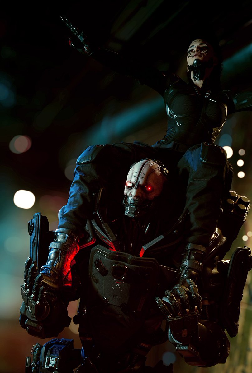 MrsSmasher's tweet photo. They're off to go buy Elflines Online 🧝‍♀️🧝‍♂️
#cyberpunk2077 #Cyberpunk2077photomode #FEMV #AdamSmasher #VirtualPhotography https://t.co/YtH9rDFZF1