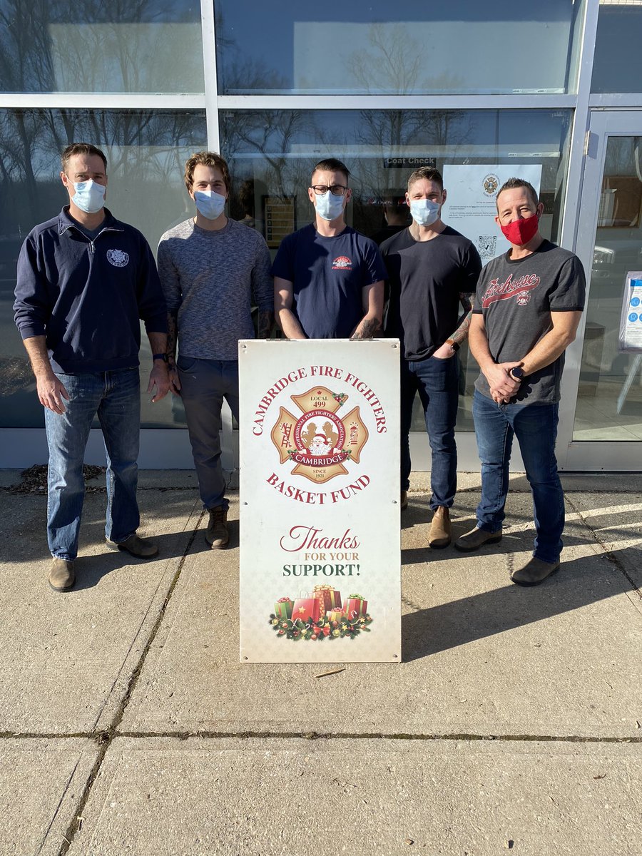 Basket Packing Day… for the 100th time. Thank you for your help <a href="/Kathryn_McGarry/">Kathryn McGarry</a> , as well as Councillors Mann and <a href="/cambridgewolf/">Pam Wolf (she/her)</a>. Happy to see you left with some Basket Fund swag. Ornaments for all! <a href="/CambridgeFD/">Cambridge Fire Dept</a> @cityofcambridge