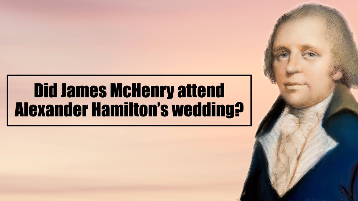 TheAHASociety's tweet photo. Video:  https://t.co/N9Uf57RBe0
Was James MacHenry the best man and only guest at #Hamilton's wedding?  Join the @FortPlainMuseum and @MichaelENewton1 in this examining McHenry's whereabouts at the time of the wedding, and the poem that is often presented as irrefutable evidence. https://t.co/bCjanhCtxf
