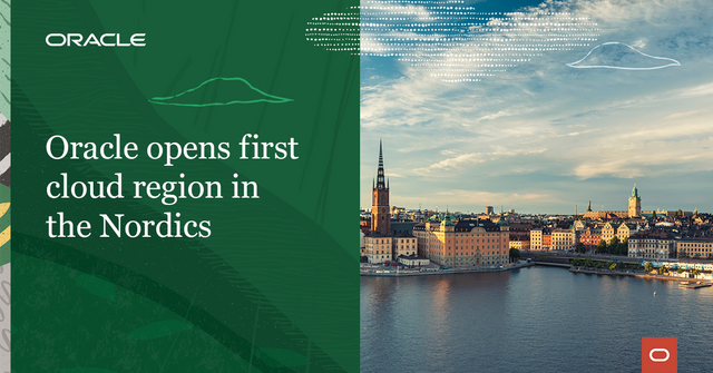 RichardCJose's tweet photo. .@Oracle's Stockholm #cloud region is now open! See how the company is supporting the digitization of the Nordics, consistently ranked among the most digitally advanced in the world: https://t.co/W7pAHUNDXn https://t.co/WjAYlzOP55