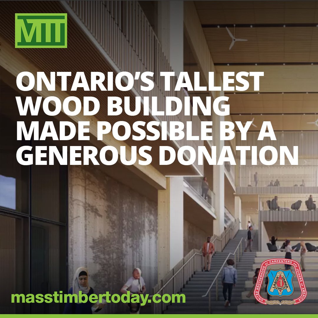George Brown College has broken ground on what will be Ontario’s tallest wood building, funded in part by a $10-million donation from veteran Bay Street deal maker Jack Cockwell. Read more: theglobeandmail.com/canada/article…

#limberlostplace #masstimber