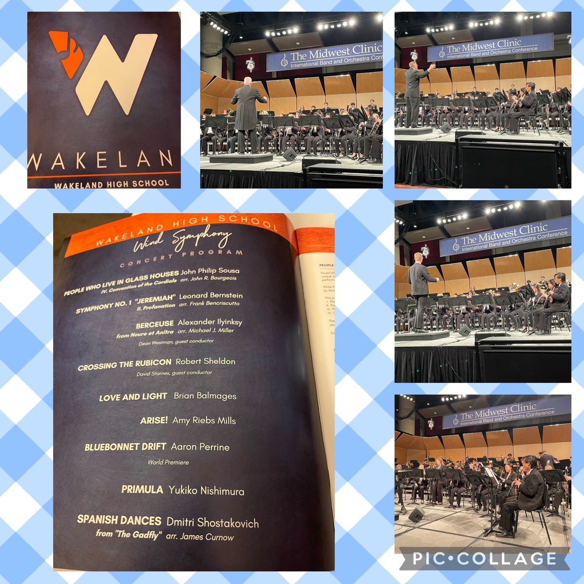 There aren’t really words to describe how musically mature and moving the Wakeland Wind Symphony just performed at the 75th annual Midwest Clinic in Chicago.   Stunning.  Breathtaking.  Amazing.   We are all so proud of you!