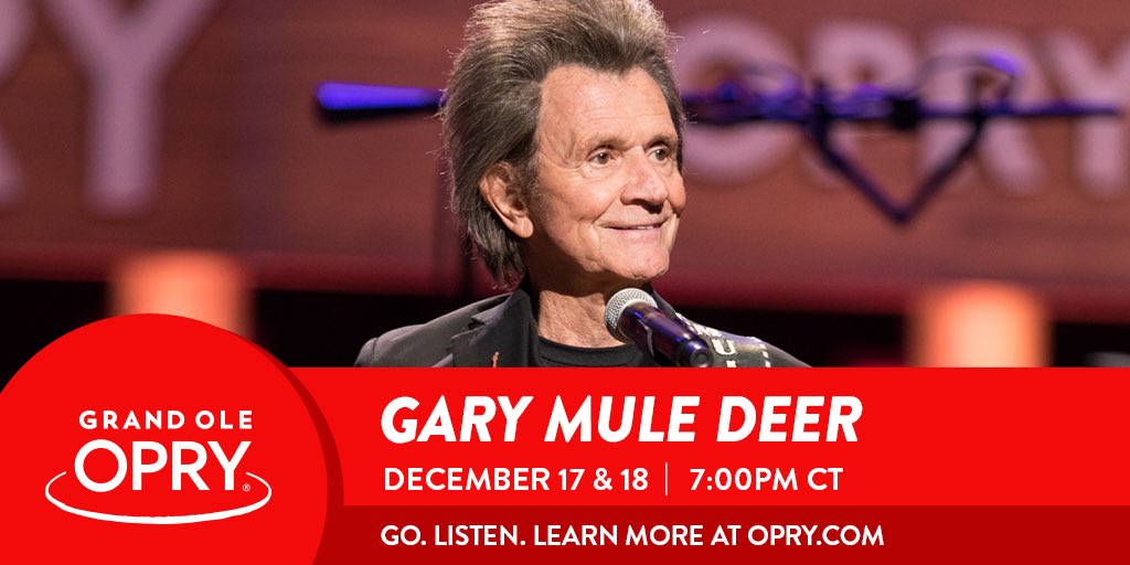 Gary Mule Deer (@garymuledeer) on Twitter photo Life Lesson: People think Iām a lot younger than I am until they hear me stand up..hey everybody..Iām doing my 89th and 90th Opry this weekend šøš
š¼. Catch me live <a href="/opry/">Grand Ole Opry</a> or tune into <a href="/WSMradio/">WSM Radio - The Home of the Opry!</a> at 7PM Central. #muledeer #opry #wsmradio #live Life Lesson: People think Iām a lot younger than I am until they hear me stand up..hey everybody..Iām doing my 89th and 90th Opry this weekend šøš
š¼. Catch me live <a href="/opry/">Grand Ole Opry</a> or tune into <a href="/WSMradio/">WSM Radio - The Home of the Opry!</a> at 7PM Central. #muledeer #opry #wsmradio #live