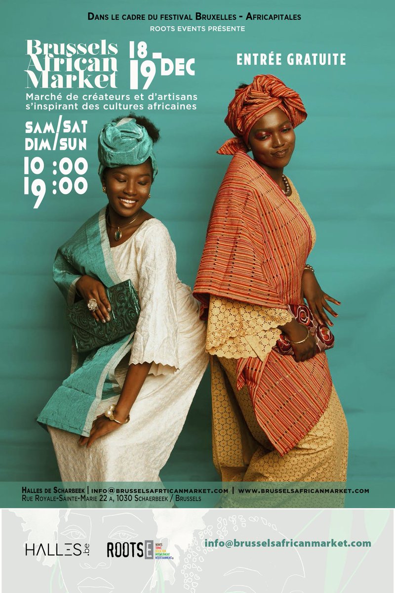 RootsEvents's tweet photo. It's the week-end, et ça va être fou! Le Brussels African Market, @lemondedejahi , une masterclass Rumba, sur l'intelligence émotionnelle, du stand up, projection de #EllesBoss(ent), démo culinaire, expo/spectacle de marionnettes...ENTREE LIBRE! https://t.co/MiZxItJVwA https://t.co/g4LHuvuAPt