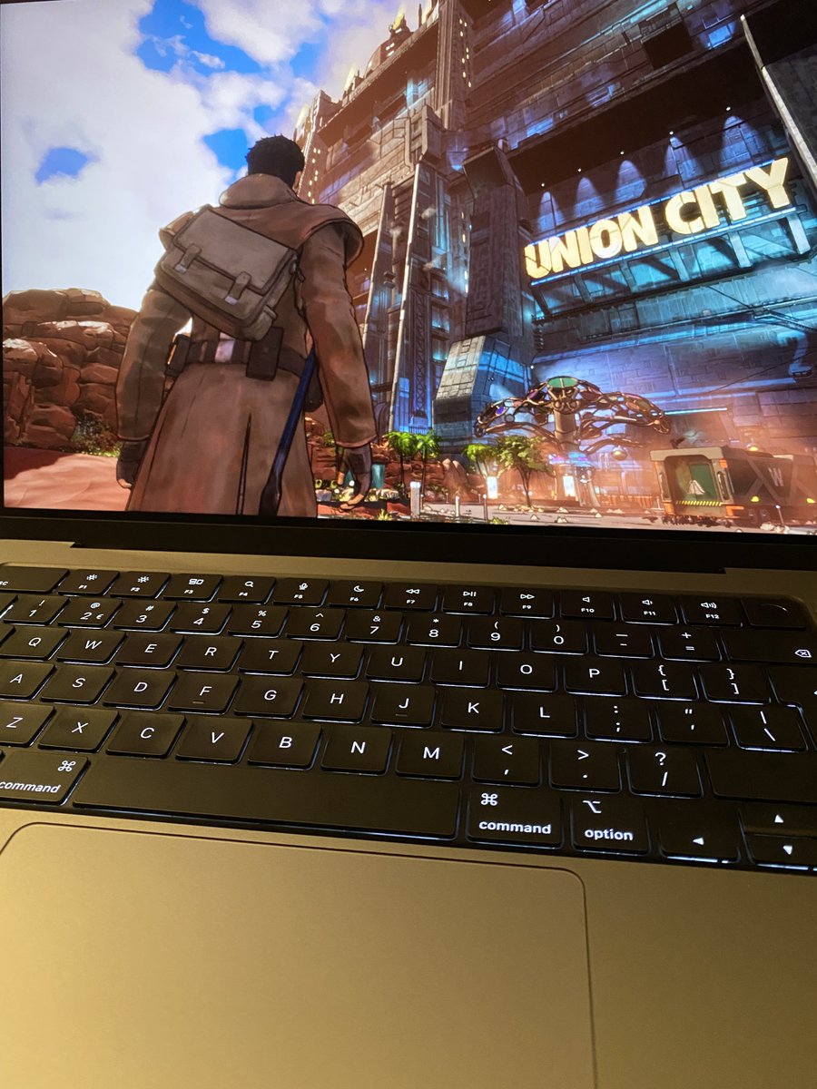 Playing Beyond a Steel Sky on Macbook Pro M1 16 core gpu. Runs great. #Apple #M1 #AppleArcade #bass2