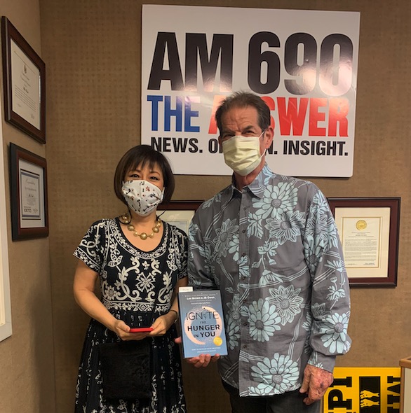 SuzanneNakano's tweet photo. #AlohaFriday I had a great interview with the venerable #talkshow host #MikeBuck yesterday on AM690 #TheAnswer #SalemMedia #Hawaii. So #Grateful to have received this #favor. Can you tell that we are "smizing" (smiling with our eyes)? https://t.co/VxCU2pJ9Ar