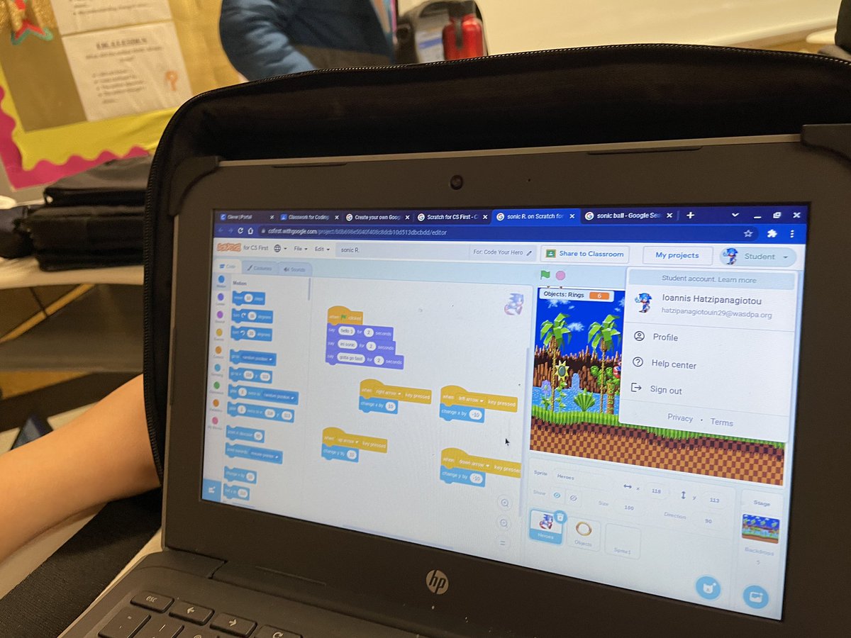 KMcCray85's tweet image. 🤯 A 5th gr Ss @WASDPA_FV took #Coding &amp;amp; ran! Using @scratch, @GoogleForEdu #CAFirst and information from the #CSEdWeek2021 virtual visit he coded his own video game! Our Ss have so much potential if we #LetGo &amp;amp; #LetThem! Interview w/the Ss coming soon!@wasdpa #DreamJob
