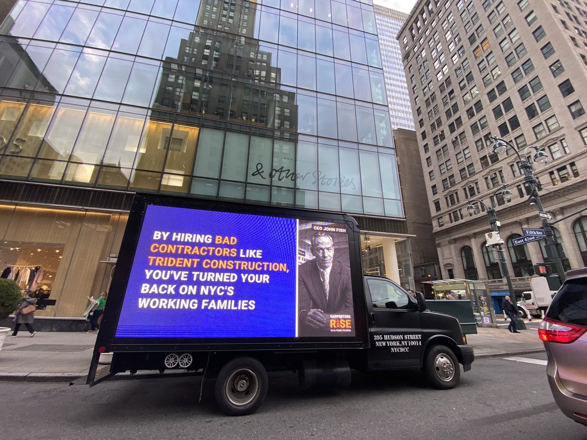 CarpentersNyc's tweet image. Suffolk Construction is choosing profits over people and hiring shady contractors like @Trident_GC who have already hurt NYC’s hardworking families enough. Shame on @SuffolkBuilds for turning their back on NYC families! 👎🏽#shameonsuffolkconstruction #proveimpossiblewrong