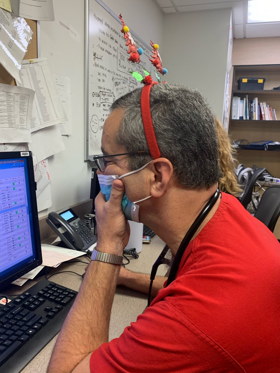 ECU_EM's tweet photo. Dr Stair is out here feeling the holiday spirit!!!!  #WorkVibes https://t.co/OGp4HBgiSz