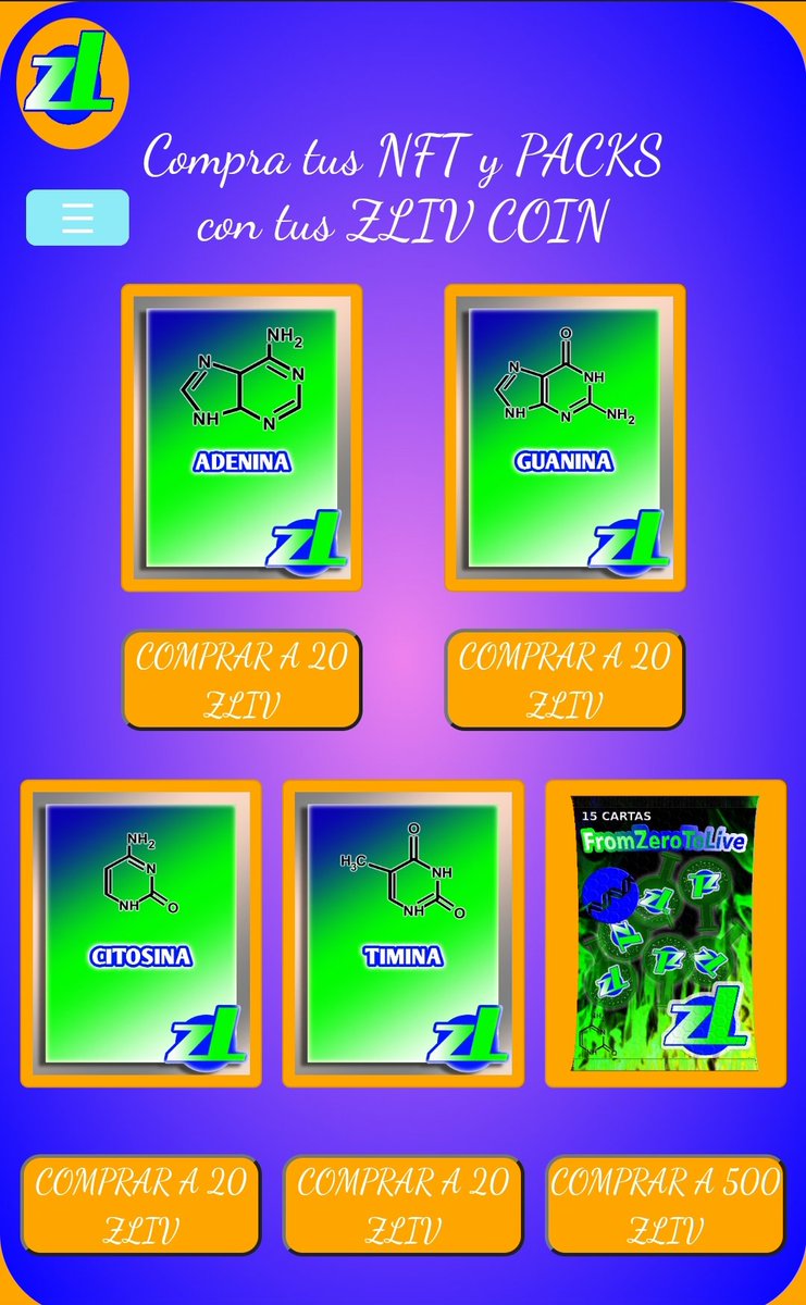 FromZeroToLive1's tweet image. Se acaba de actualizar el costo de los nft en el proyecto, además de que desde ahora pueden comprar los pack del proyecto con sus ZLIVCOIN!! #NFT #tokens #Wax #NeftyBlocks #zlivcoin #NFTCommunity #NFTcollection