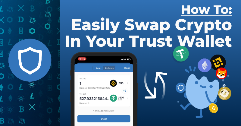 TrustWallet's tweet photo. There are literally THOUSANDS of swap combinations possible with Trust Wallet's built-in DEX.

In this tutorial video, we show exactly how to do it using $USDT and Smart Chain $BNB as an example 👇