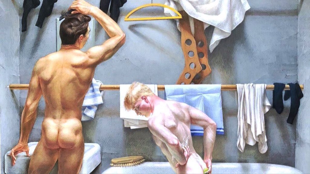 Thread: Paul Cadmus (1904-99) was an American artist whose importance is only now being recognised for his exploration of sexuality &amp; his nude studies. For him the personal was political &amp; he created drawings of gay life at a time of fierce oppression. He was born on this day