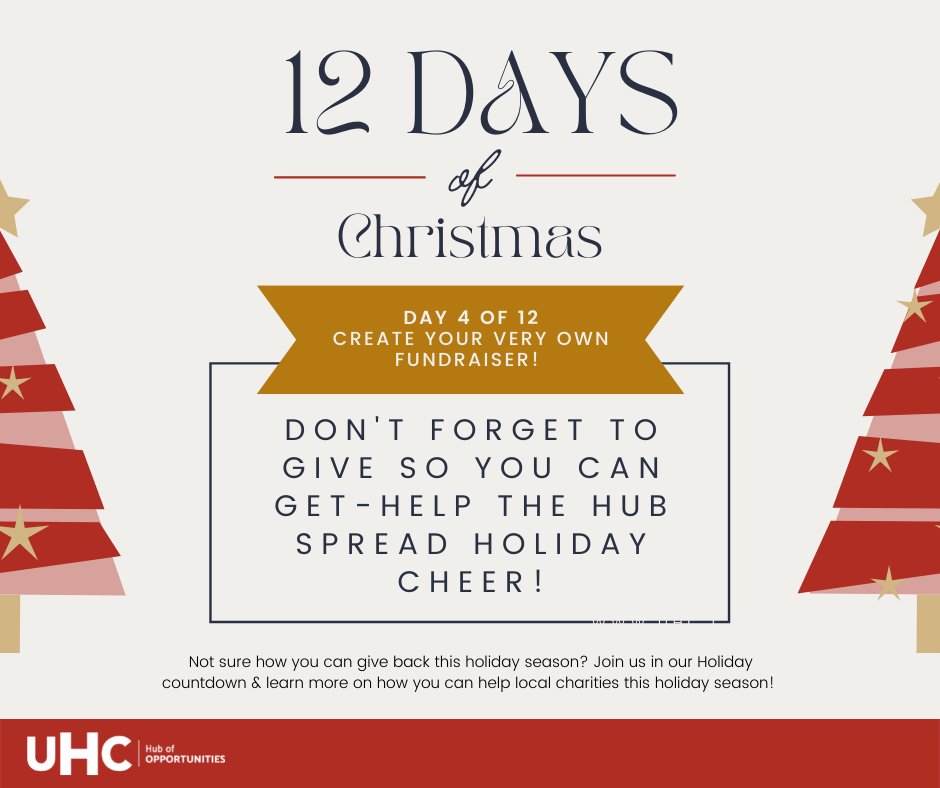 UHC_'s tweet photo. DAY FOUR ๐We often say, "I already have everything I need & want." Instead of going nuts with gifts, have everyone bring a canned good, host a game night where the winnings go to charity. Be creative and host your own mini fundraiser for your fav cause!
#HelpTheHub https://t.co/99X4NQfcw8