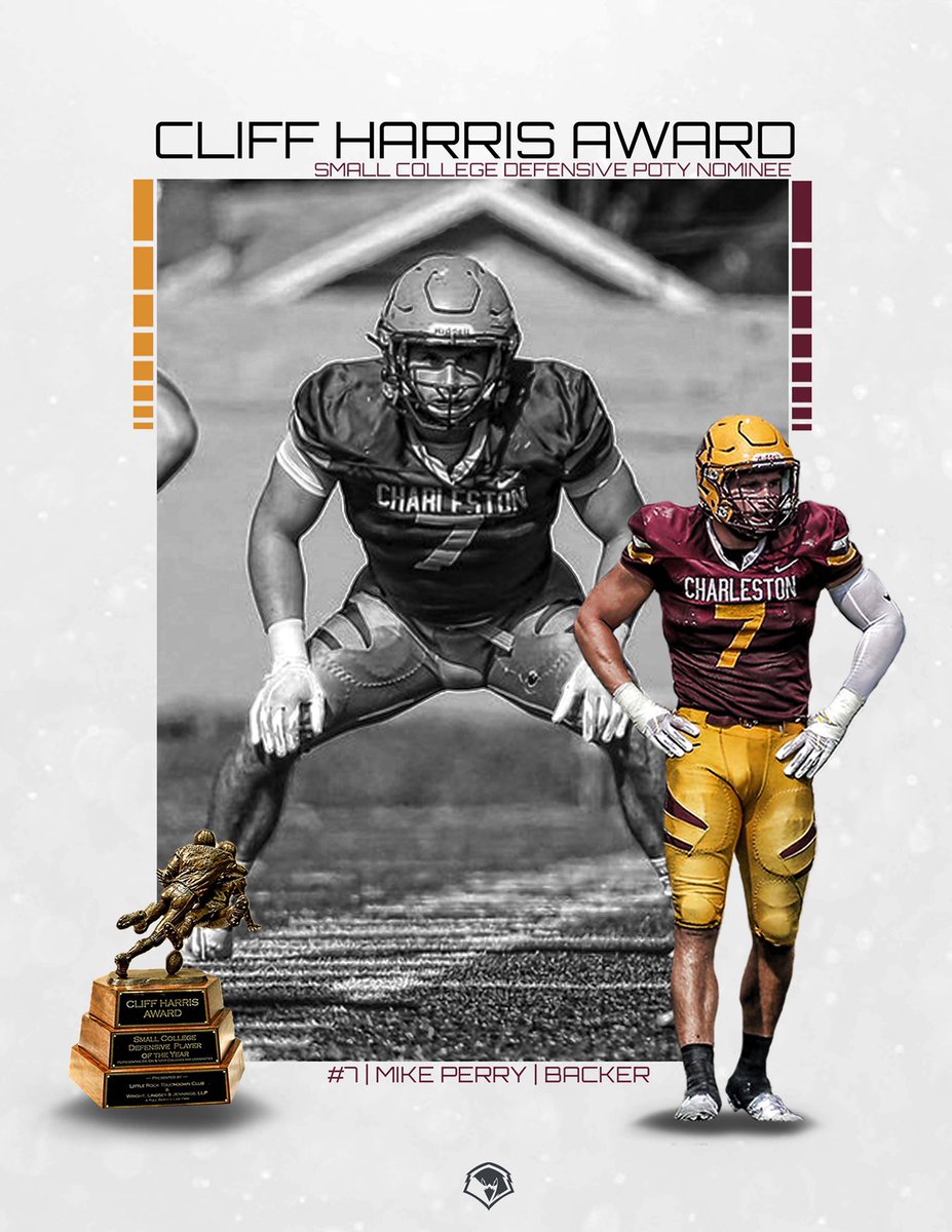 UCWV_Football's tweet photo. CONGRATS BIG MIKE! Nominated for the Cliff Harris Award 😤 #CharlestonBuilt https://t.co/kTOVy0238g