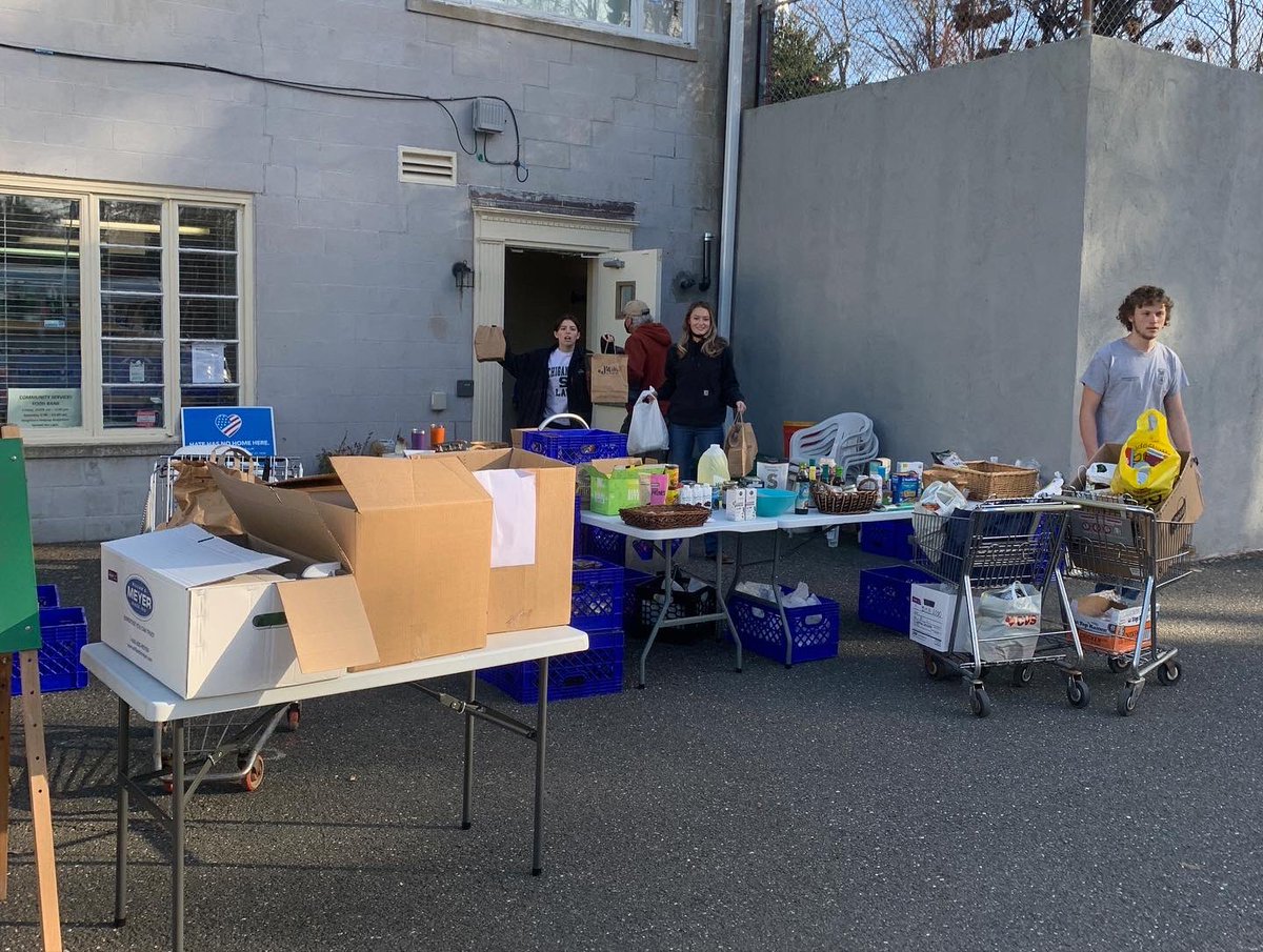 Drop-off was a success. Even a couple of alumni helped out! Mrs. Sordi is on her way to the Bethlehem Food Bank with donations as well.