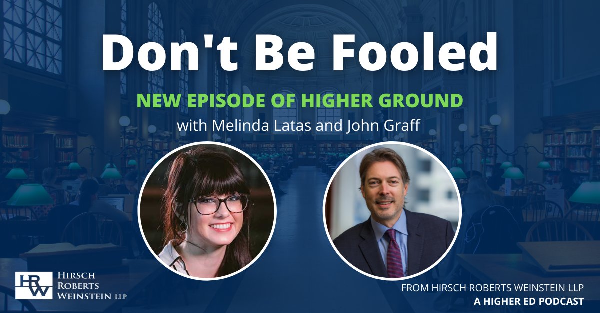 HRWHigherGround's tweet photo. Don't miss the new episode! @jtgraff discusses big picture Cleary Act compliance thinking and leadership with Melinda Latas. Listen on @Spotify (https://t.co/FEChSJK9ce) and @ApplePodcasts (https://t.co/yIj87pvd2U) https://t.co/JxhpCTOpZ2