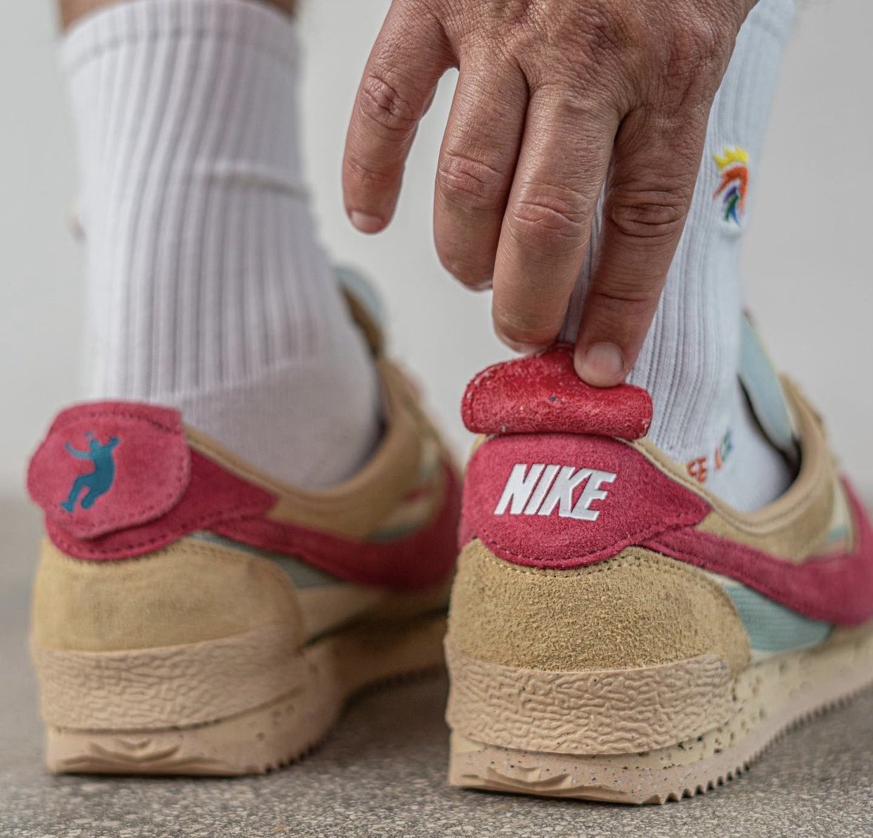 Nike cortez on foot sales