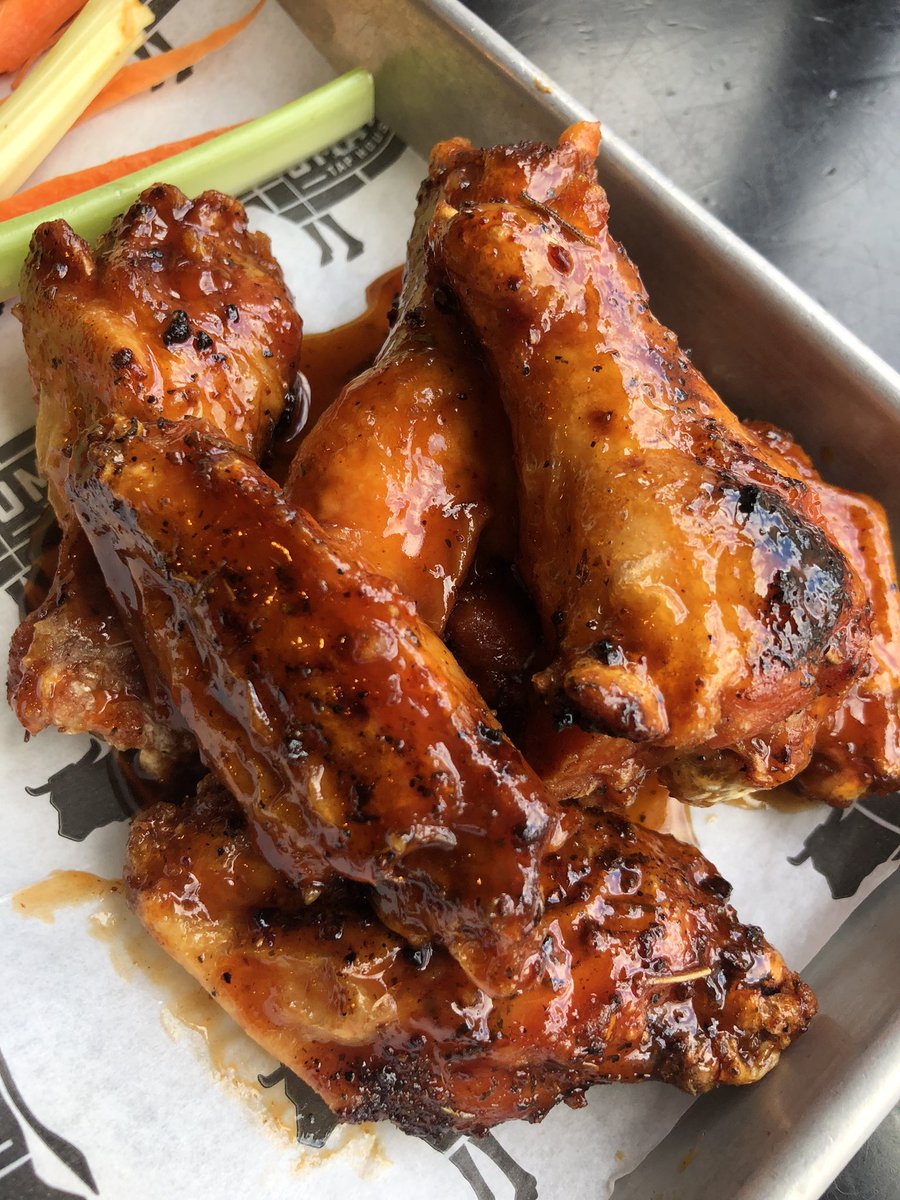 Smoky Candied Bourbon- our new wing sauce! Come by &amp; try it out, bone-in or boneless!