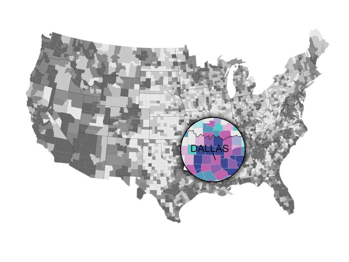 Did you know Dallas County's population grew 10.4% since the 2010 census but the number of block groups in Dallas County went down 5.9%? We talk about this and more in next week's article discussing how block groups have changed since 2010.

#2020census #geospatialdata