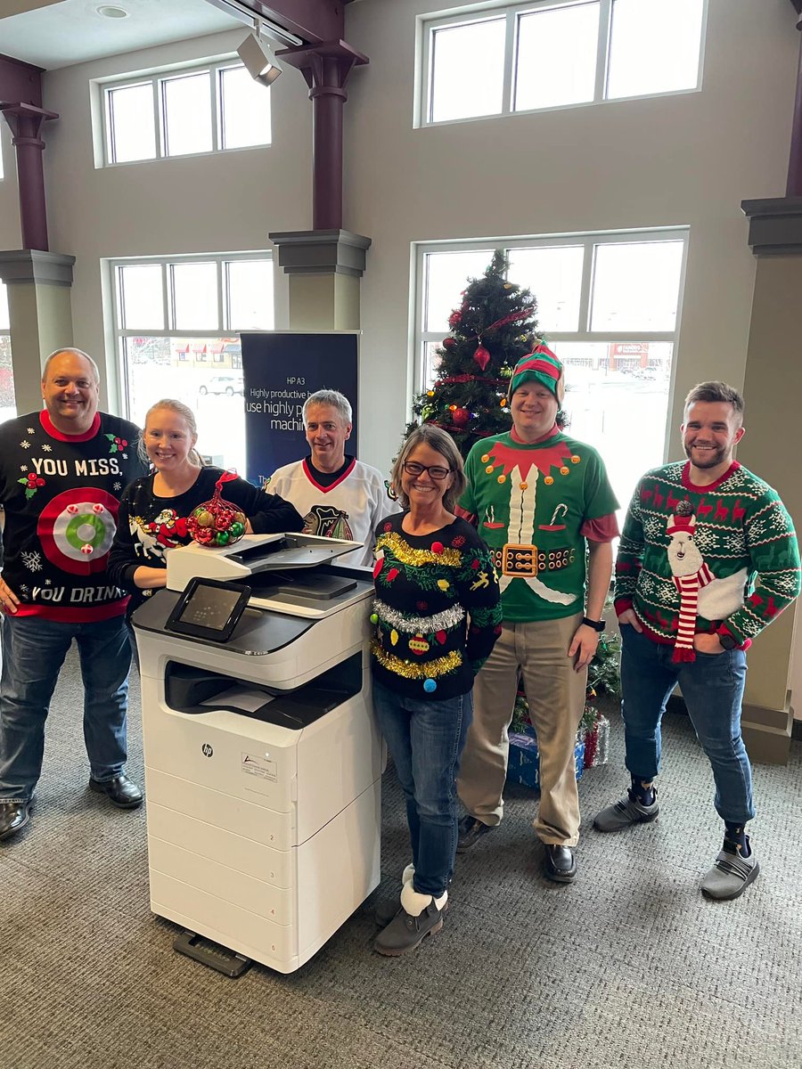 Our West Fargo branch got in the #spirit today with some ✨festive✨ #sweaters 🎄