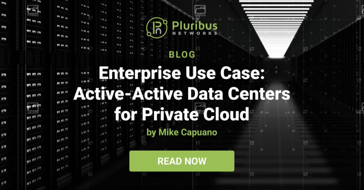 pluribusnet's tweet image. In this blog, @Mike_Capuano discusses how various tools are pulled together to deliver an agile and resilient #DataCenterNetwork infrastructure for #enterprise #PrivateCloud deployments. Read more: bit.ly/2Sx608U