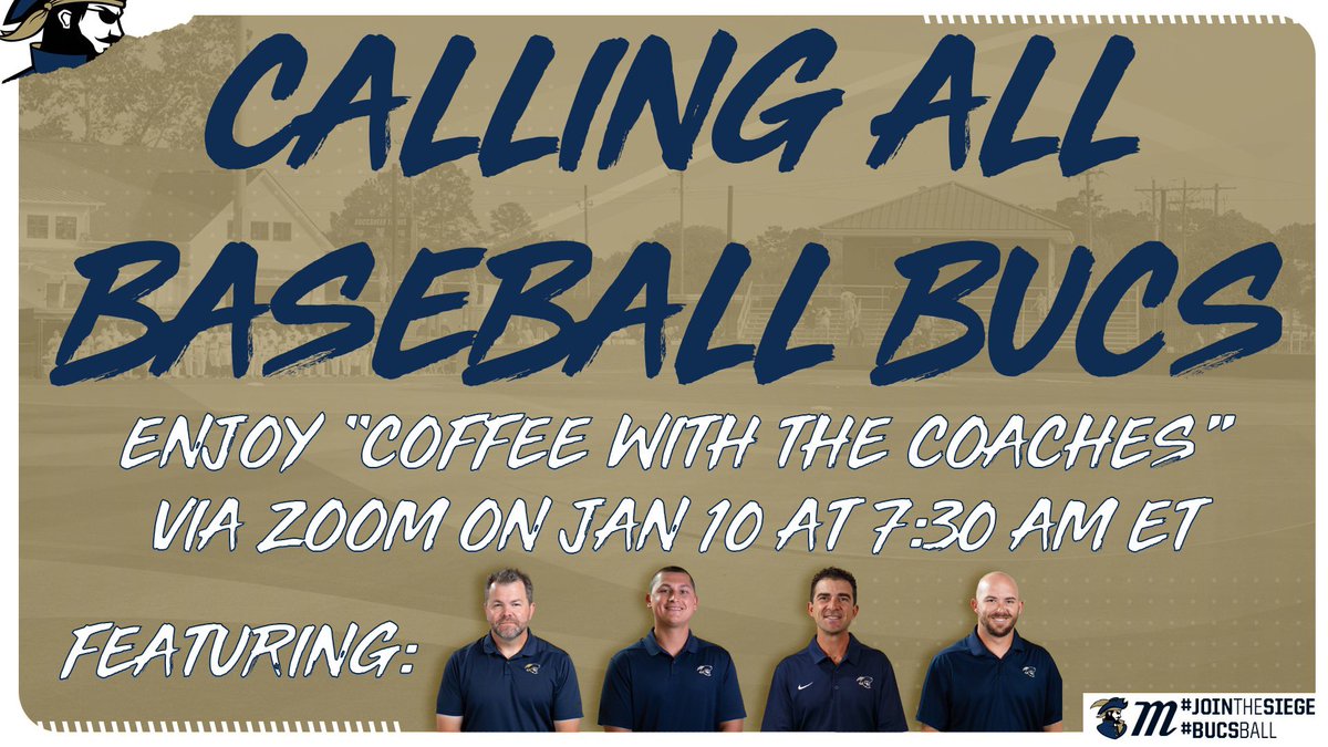CSU_BucBaseball's tweet image. 𝗧𝗢: #BucsBSB Alum
𝗙𝗥𝗢𝗠: Baseball Staff

Mark your 📅 to join us on Jan. 10th at 7:30am EST via Zoom &amp;amp; let’s talk some #BUCSball! 

Pls RSVP Coach MacMillan at mmacmillan@csuniv.edu or Coach Brittle at tbrittle@csuniv.edu for link.

#JoinTheSiege