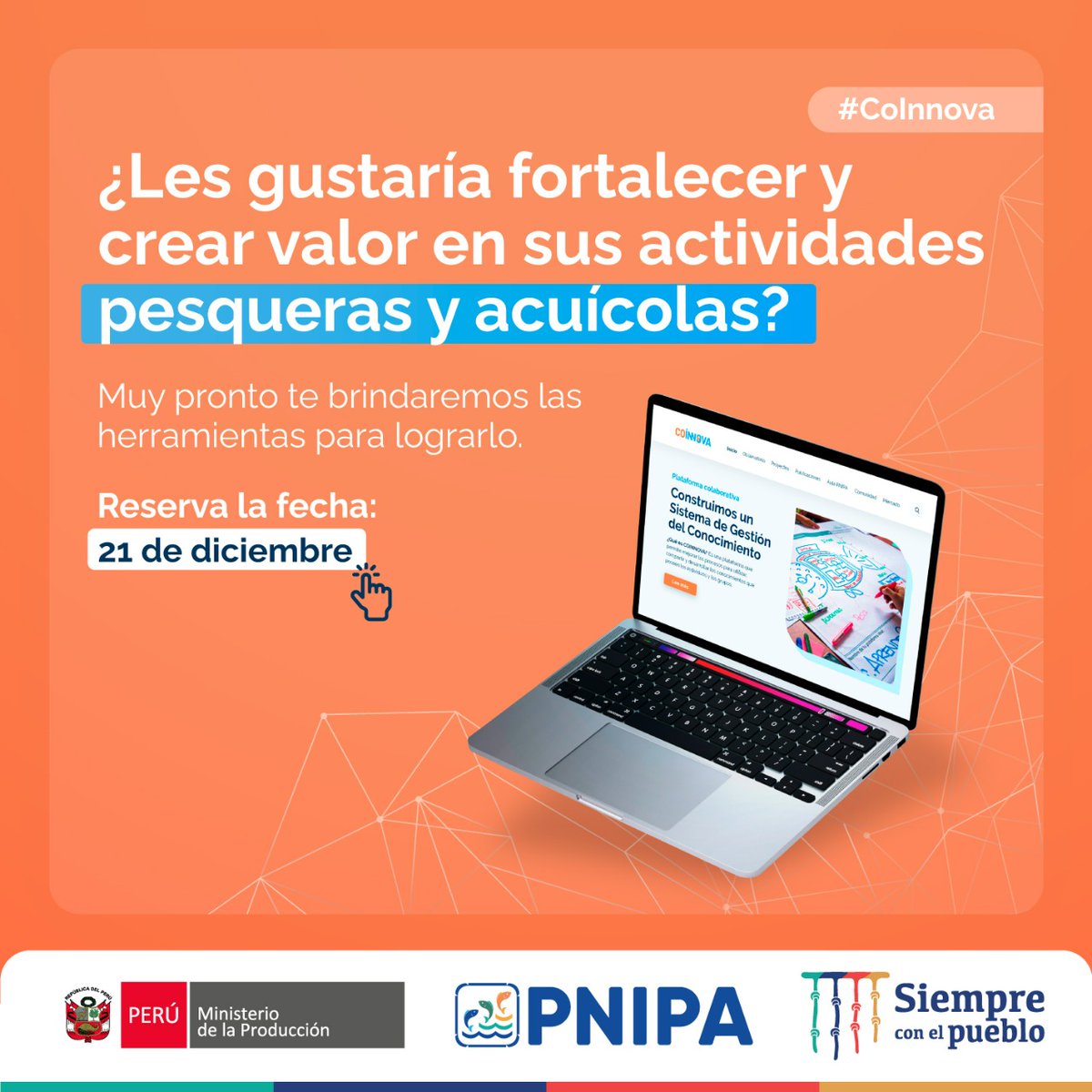 MINPRODUCCION's tweet photo. 🧑🏽‍💻💡 ¿Te gustaría contar con herramientas digitales que aceleren tu capacidad de innovación?

Muy pronto, el sector pesca y acuicultura contará con una plataforma donde encontrarán información y espacios de diálogo para orientar los procesos de innovación. #CoInnova https://t.co/WeJKdp0f8Z