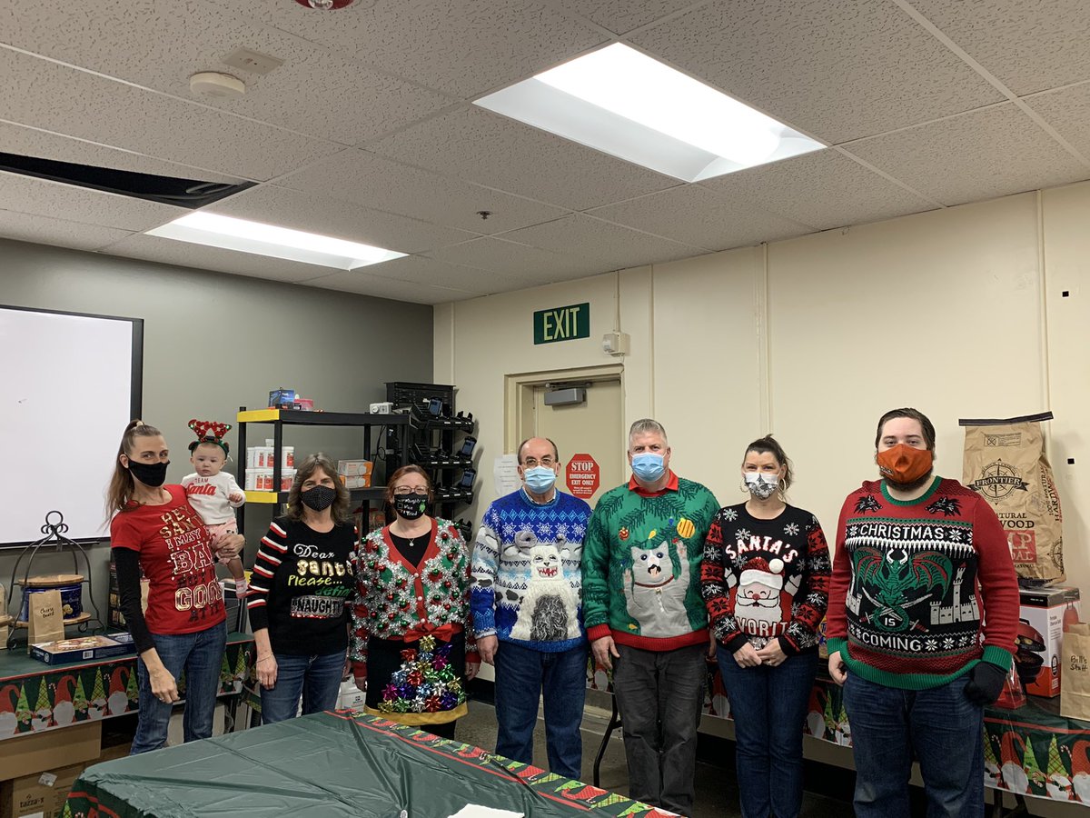 Deb33ny's tweet photo. Ugly sweater day at The Lockport HD 🌲
@michellees224 @Patti_Burdick @GKancar @HomeDepot1268 https://t.co/XDOvFWDhCc