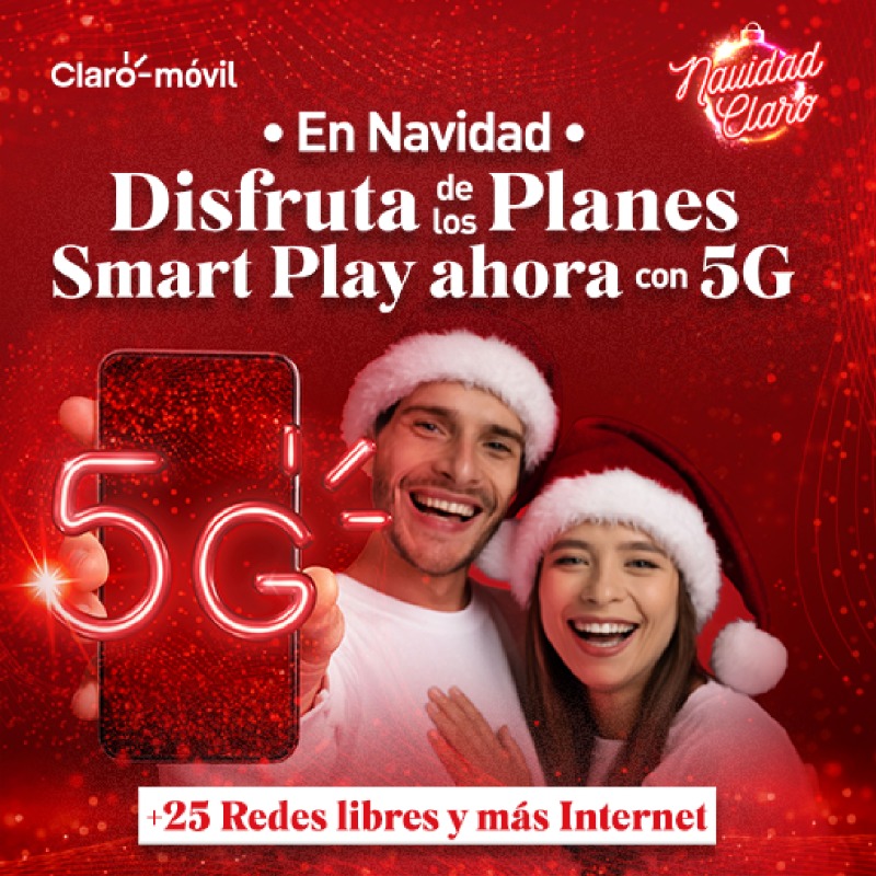 ClaroRD's tweet photo. Disfruta de tus planes Smart Play ¡ahora con 5G! 📱👌🏽 Más de 25 redes libres y más Internet para llevar la experiencia con tu Smartphone a otro nivel. Entérate de más en https://t.co/8vNiHTcFiQ.#ClaroRD