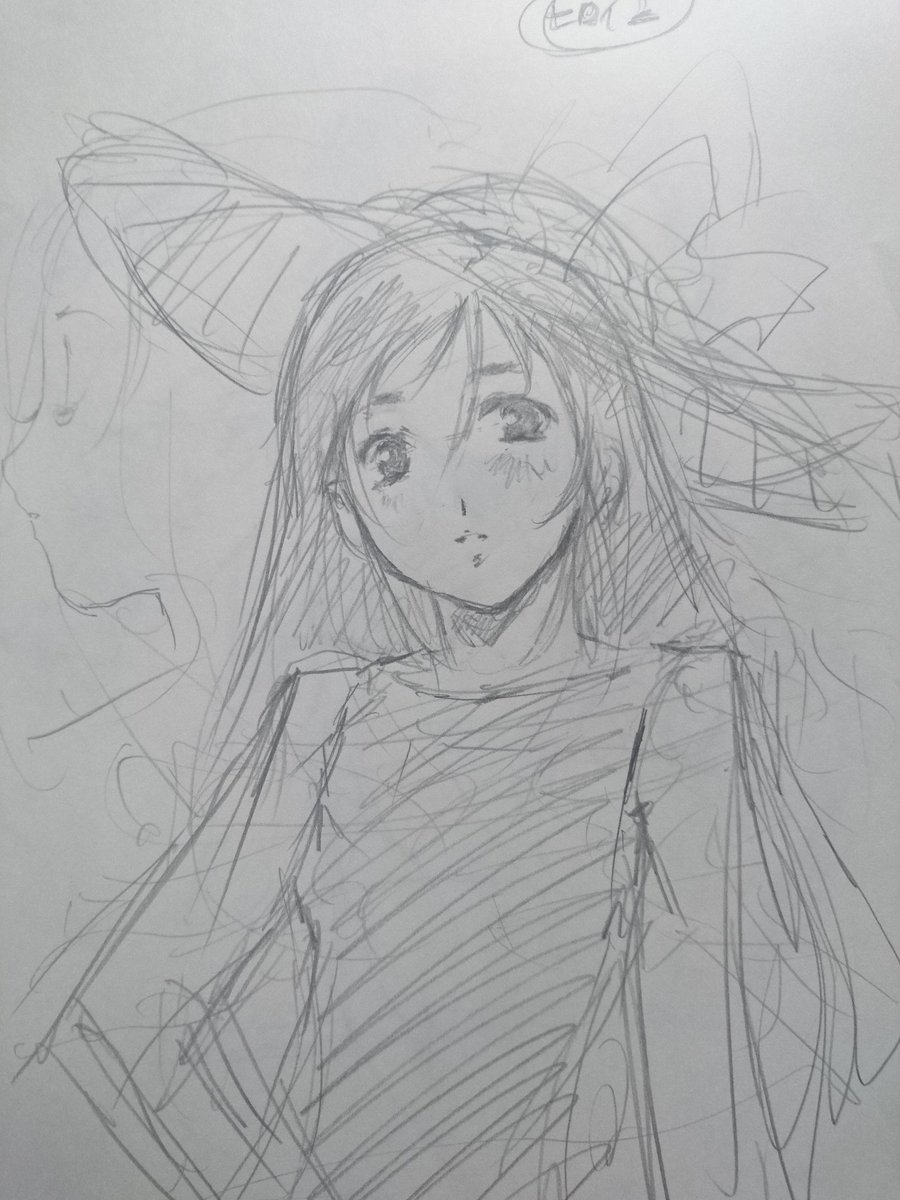 4号人型重機の女のコ・キヤラ下書き2017年 