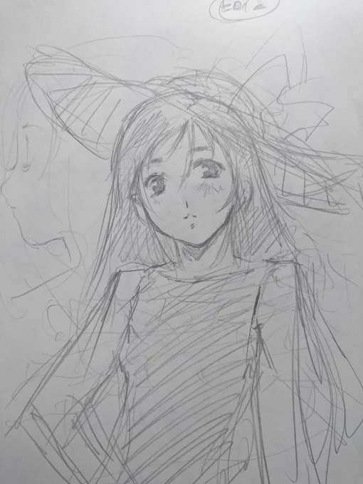 4号人型重機の女のコ・キヤラ下書き2017年 