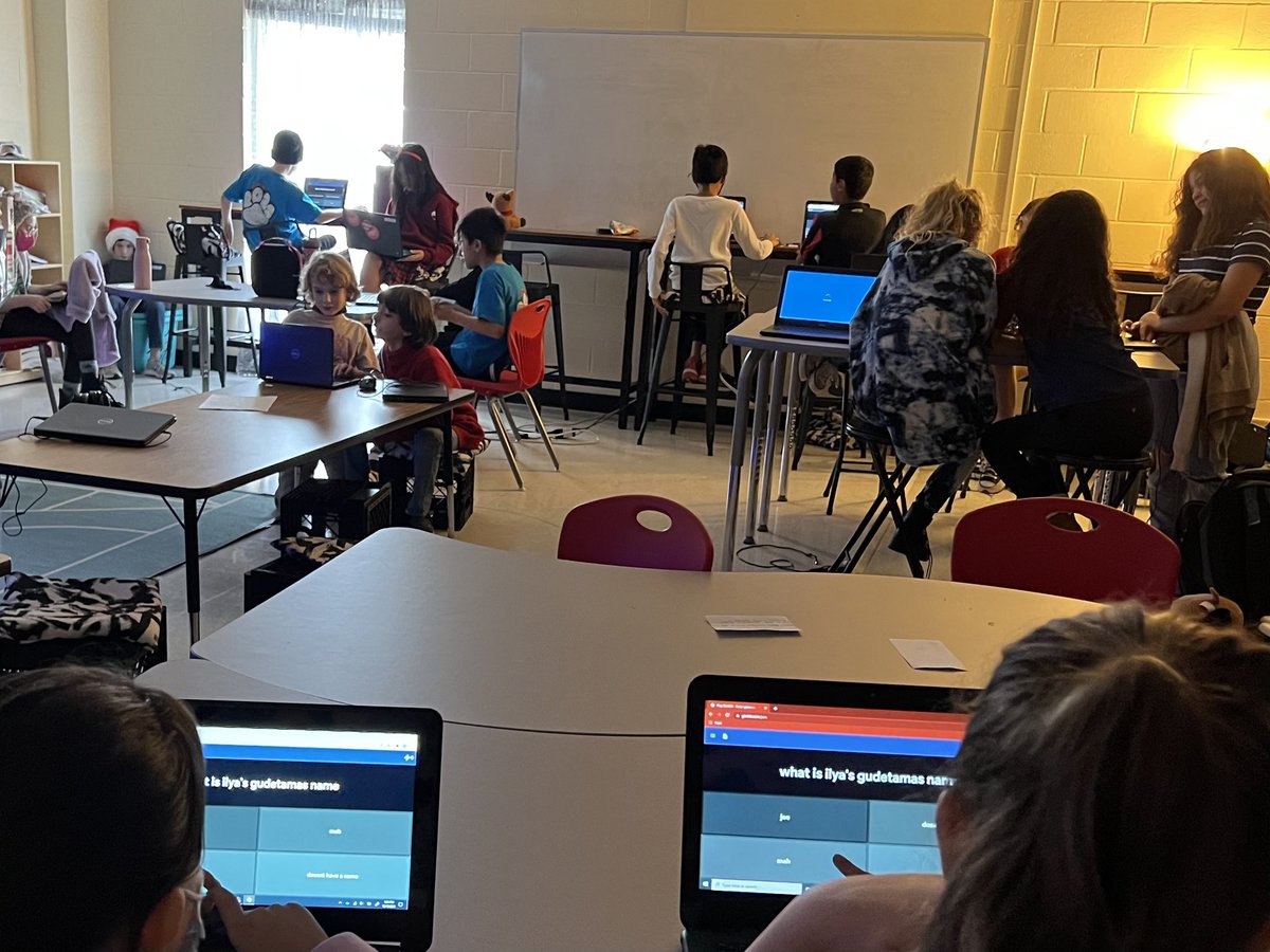 During our class party, students had a blast creating their own trivia questions and playing a game of Trust No One on <a href="/gimkit/">Gimkit</a>! @CMorganBES
