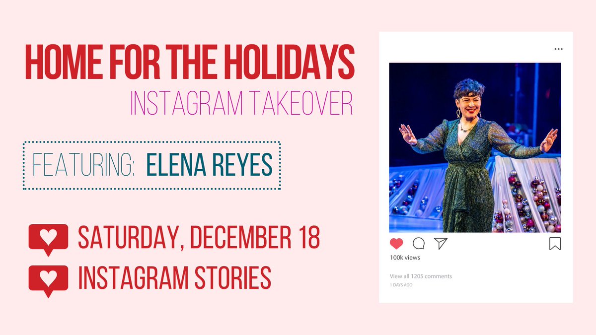 Guess who's taking over the #GrandTheatre's Instagram on Dec. 18? HOME FOR THE HOLIDAYS cast member & #LdnOnt's very-own, Elena Reyes! 🤩 Join Elena TOMORROW as they take you through a day in the life of an actor, and provide some final sneak peeks at our #GrandHolidayShow. 🎁