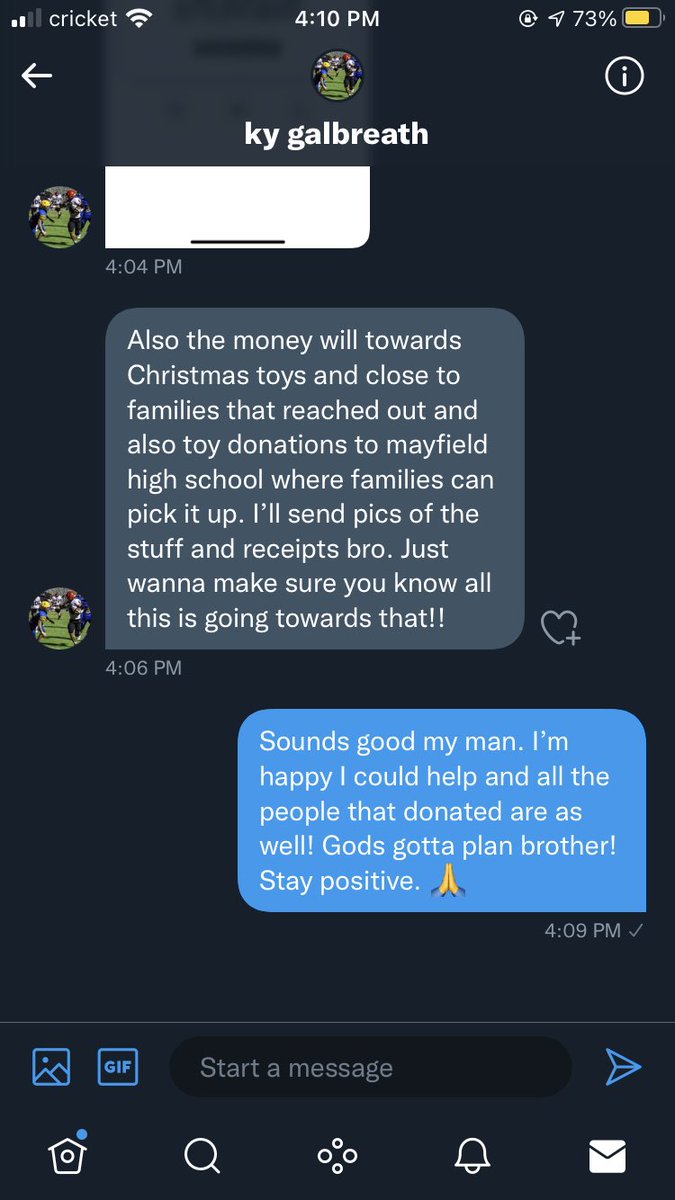 Tanner Jackson (@tannerjackson24) on Twitter photo <a href="/kylan_galbreath/">ky galbreath</a> and I teamed up for some Mayfield donations. I posted about taking donations and WOW. 925$ in less than a week. These donations will be helping christmas, families, and whatever is needed! I can’t thank you all enough who donated and helped me reach this amount! <a href="/kylan_galbreath/">ky galbreath</a> and I teamed up for some Mayfield donations. I posted about taking donations and WOW. 925$ in less than a week. These donations will be helping christmas, families, and whatever is needed! I can’t thank you all enough who donated and helped me reach this amount!