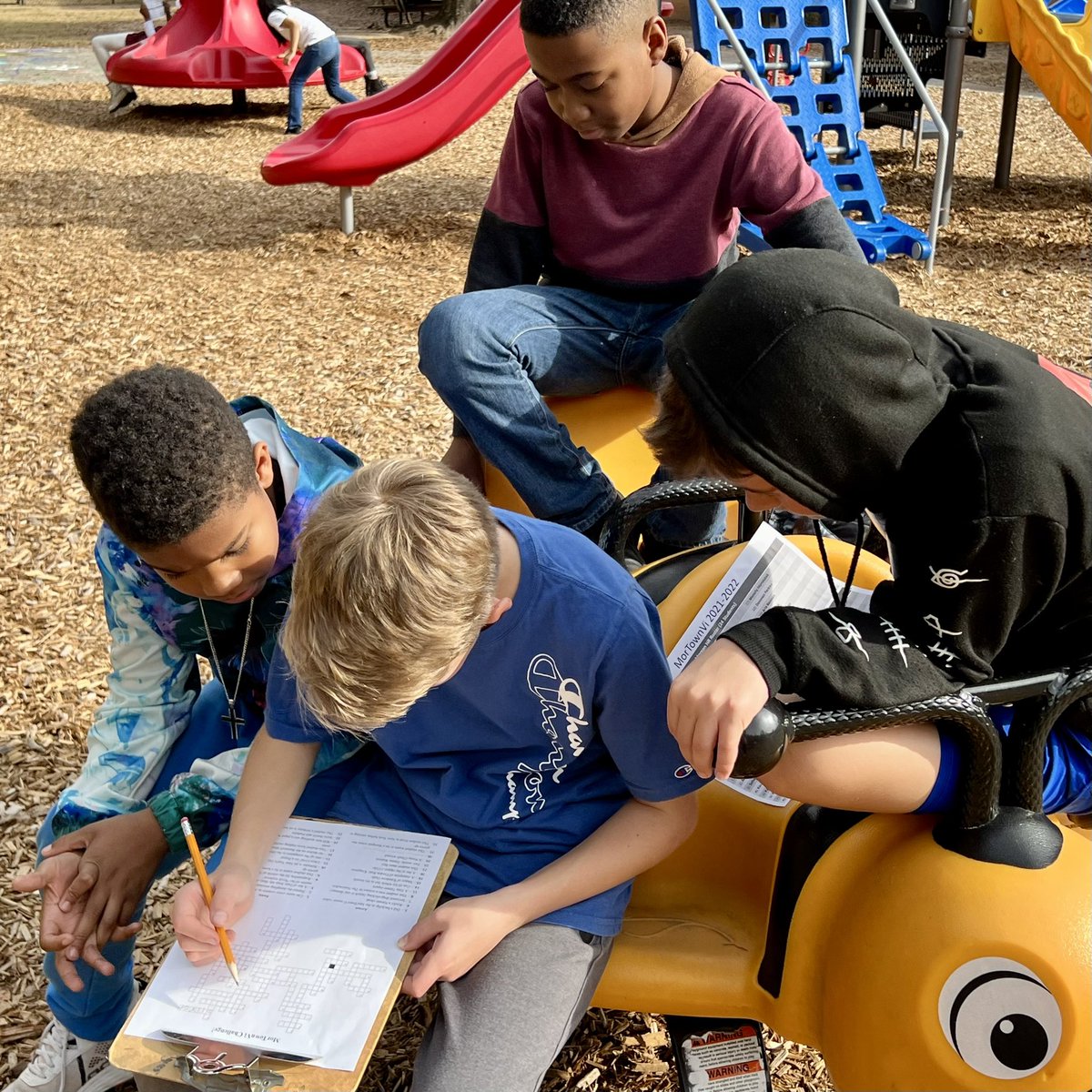 We learned a lot this semester… including about each other! Students wrapped up our class party with a 48 clue crossword puzzle - where their names were the answers! @CMorganBES