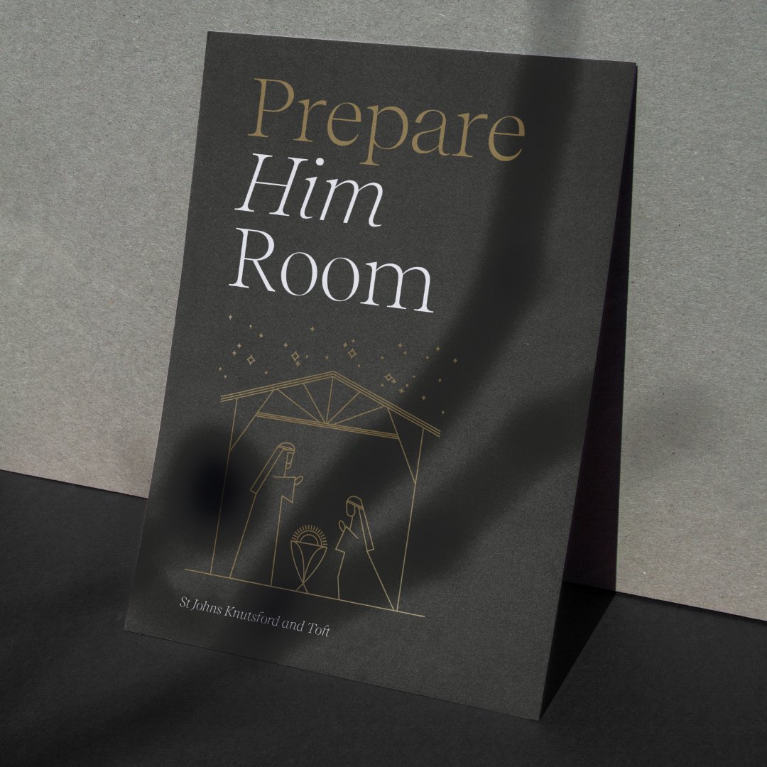 maxbroadbent's tweet photo. Christmas publicity for St John's Church. Designed to tie in with their Christmas theme, 'Prepare Him Room.' I worked together collaboratively back and forth with printers and the client to create outdoor posters and leaflets. #graphicdesign #Christmas #printisnotdead https://t.co/Iu8yDRf7iB