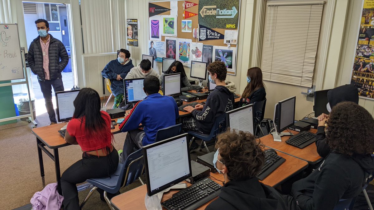 kickrg's tweet photo. Thank you @siddhantis for providing valuable insights into your experiences at Newbury Park HS, @Stanford , and the work you have done in the software development industry. #APCSA #APCSP #PantherPrideNPHS @NPProwler @NPHSPantherTV @nphsyb @CSforCA @CSforALL @CSForIL @exploringcs https://t.co/POwzXaWc0n