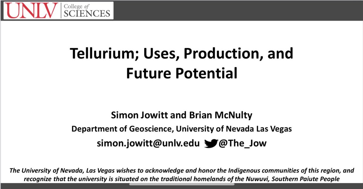 No need for a supply crunch if we can realise more of the tellurium that’s in current material flows from mine to smelter or refiner or is within gold processing circuits already… might have given a talk about this yesterday 😉