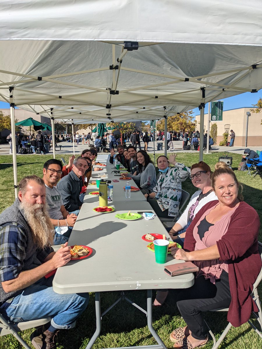 MVHS staff enjoying history department provided lunch.