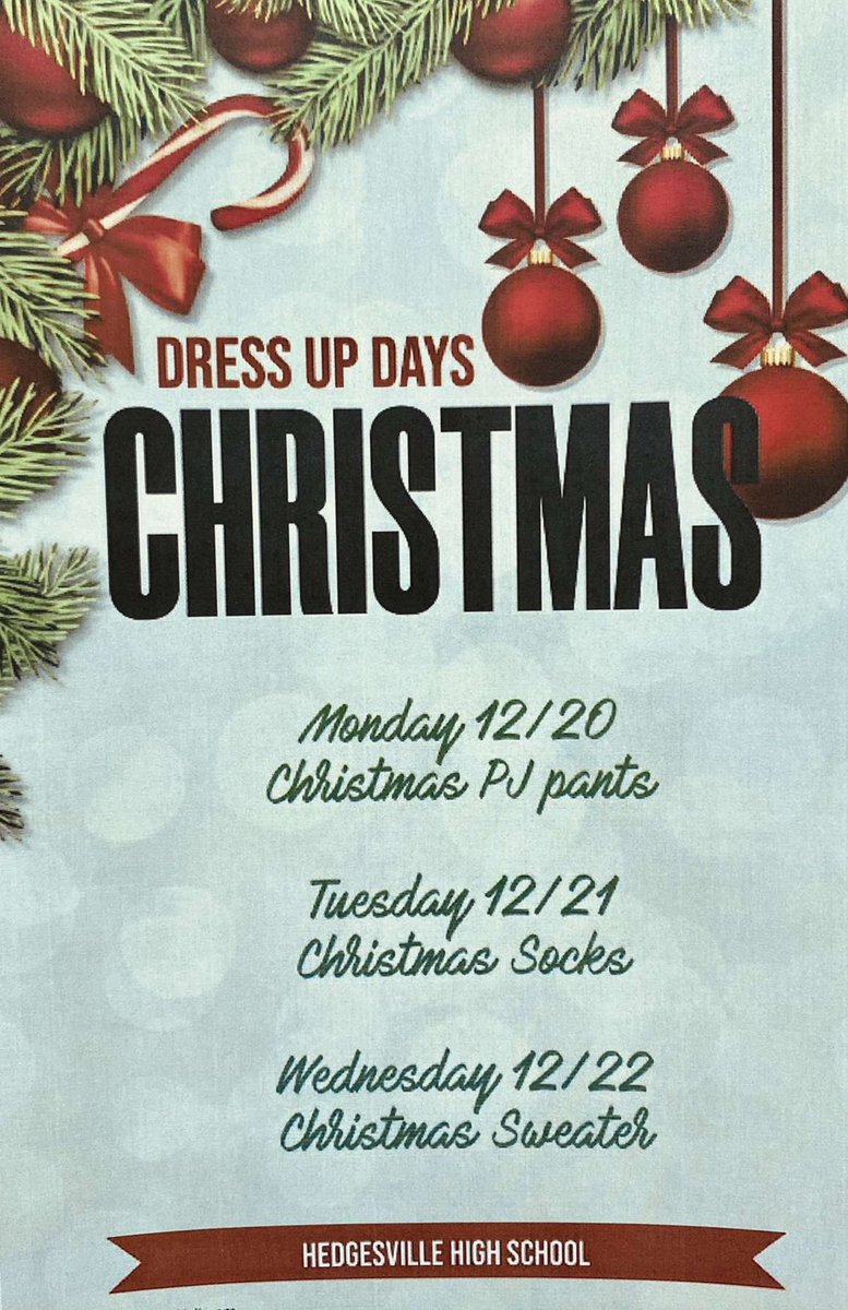 Deck the halls with Christmas spirit next week!🎄🎁🎅🏼