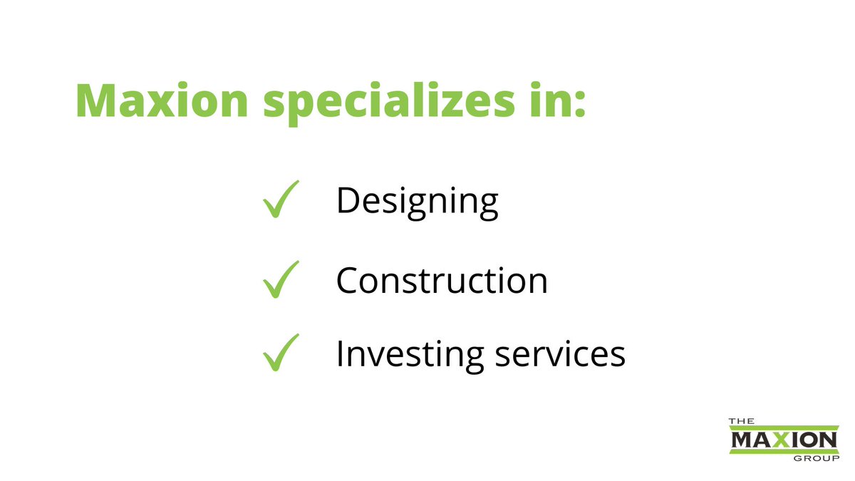 A Southern-Ontario based development management company, Maxion creates socially responsible and financially successful developments, by specializing in 
Designing 
Constructing and,
Investing services.